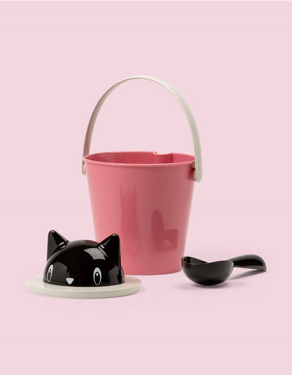 Crick – Secchiello porta crocchette gatto rosso nero